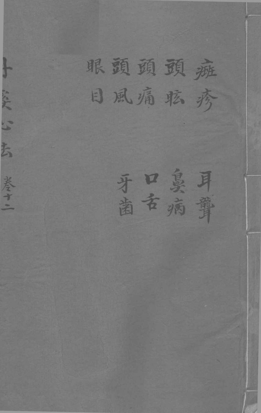 丹溪心法  卷12  斑疹  头眩  头痛  头风  眼目  耳聋  鼻病  口舌  牙齿